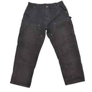 Vtg Carhartt Men's B01 BLK Double Knee Carpenter Jeans 40x30 USA Loose Original